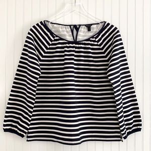 J. Crew Striped Peasant Top